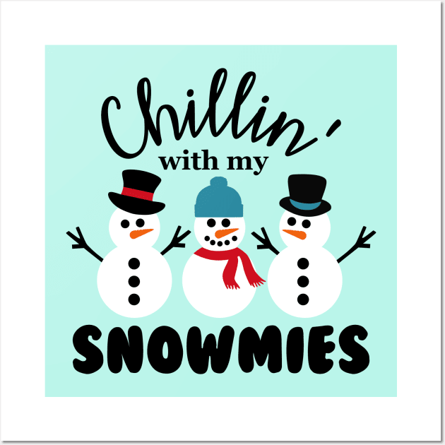 Chillin' With My Snowmies Wall Art by MarinasingerDesigns